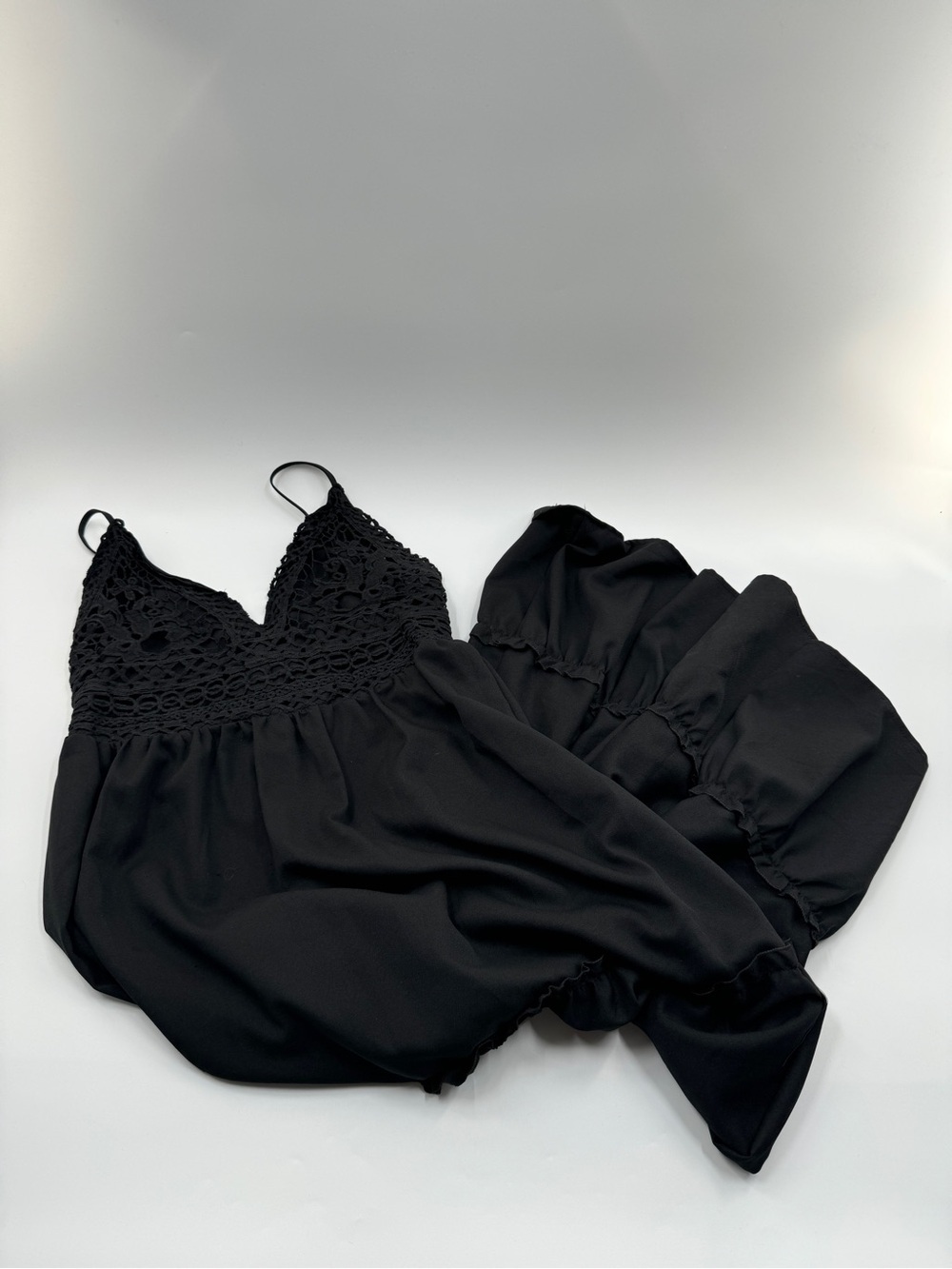 Say What Black Crochet Lace Maxi Dress – Women’s XL
